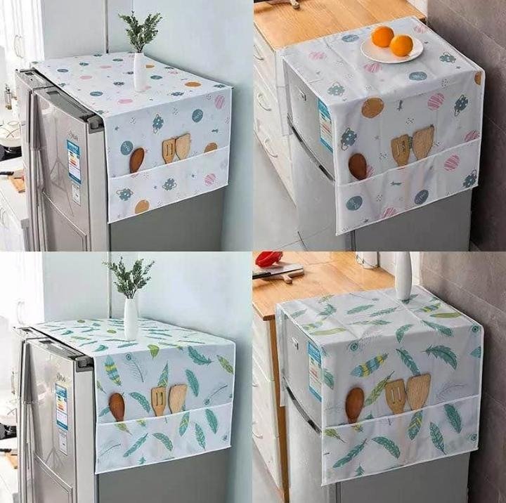 Fridge Top Cover With Side Pockets